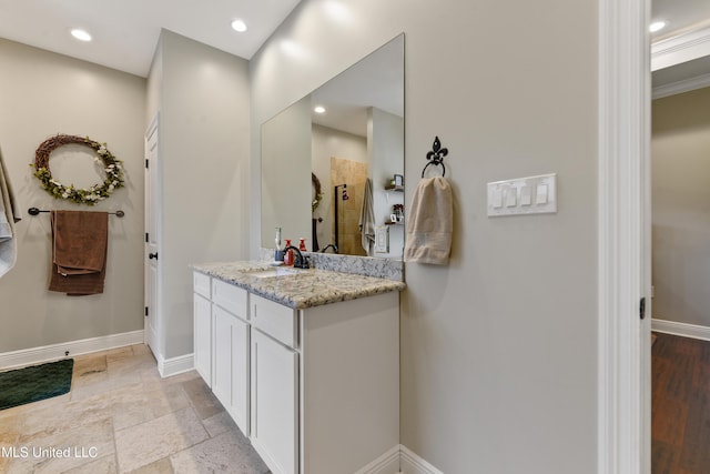 3112 Eagle Ridge Rd, Vancleave, MS 39565 - full bath with vanity, recessed lighting, and a tile shower