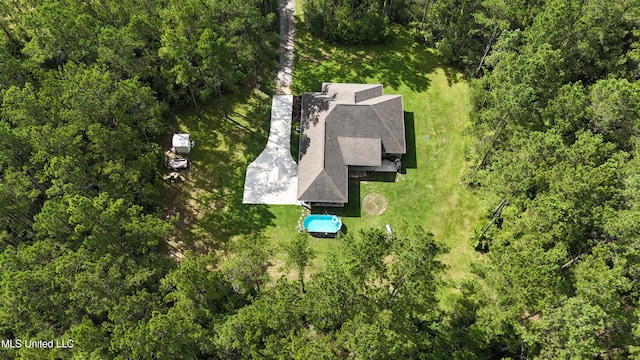 3112 Eagle Ridge Rd, Vancleave, MS 39565 - aerial view of property and surrounding area with a forest