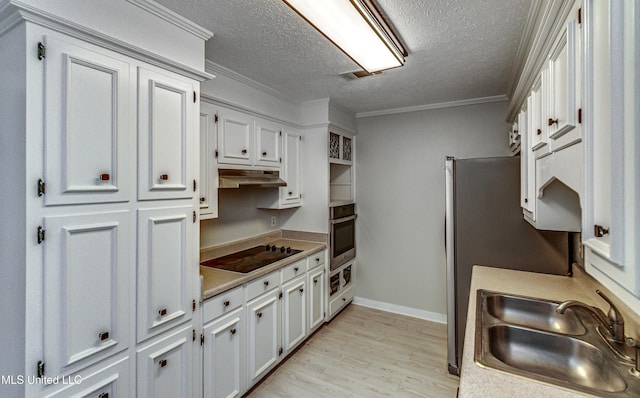 118 Bellegrove Blvd, Brandon, MS 39047 - kitchen featuring appliances with stainless steel finishes, light wood-type flooring, a sink, light countertops, and under cabinet range hood