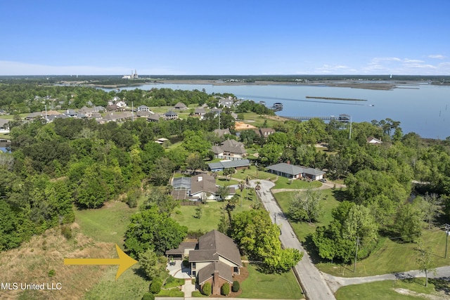 2629 Park View Dr, Biloxi, MS 39531 - aerial overview of property's location featuring a large body of water and nearby suburban area