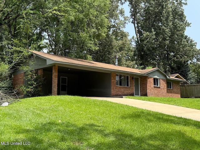448 Ruston St, Pearl, MS 39208 - view of front of property with driveway, brick siding, and a garage