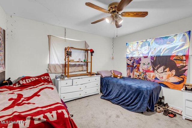 615 Baker St, Wiggins, MS 39577 - bedroom with carpet and ceiling fan