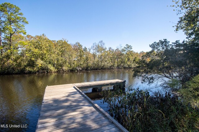 6533 Shawnee St, Kiln, MS 39556 - dock area with a view of trees and a water view