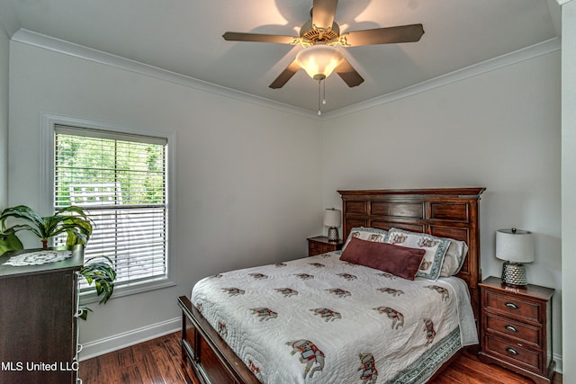 865 Wellington Way, Madison, MS 39110 - bedroom featuring dark wood finished floors, multiple windows, crown molding, and baseboards