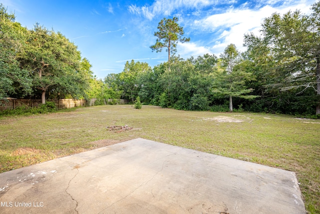 view of yard featuring a patio