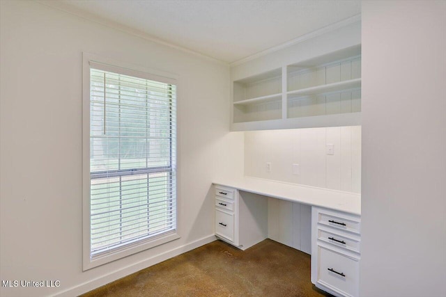 437 Henry Byrd Rd, Florence, MS 39073 - unfurnished office featuring dark carpet and crown molding