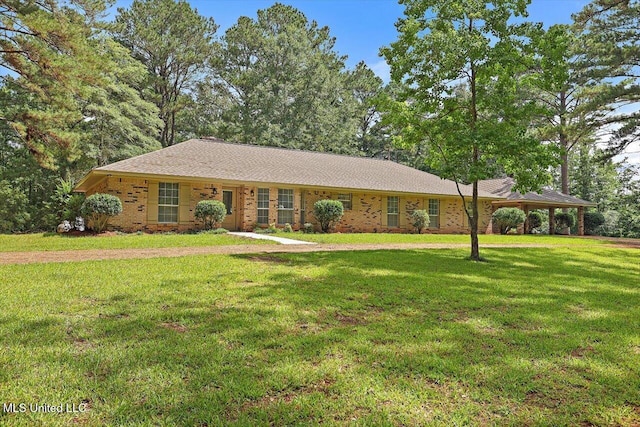 437 Henry Byrd Rd, Florence, MS 39073 - single story home with a front yard and brick siding