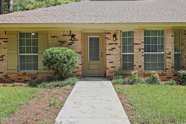 437 Henry Byrd Rd, Florence, MS 39073 - entrance to property featuring a shingled roof and brick siding