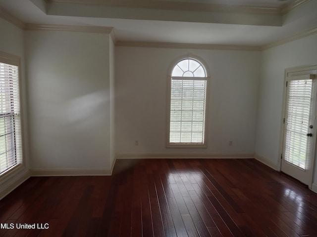 38 3rd St, Cleveland, MS 38732 - spare room featuring baseboards, dark wood finished floors, and a wealth of natural light