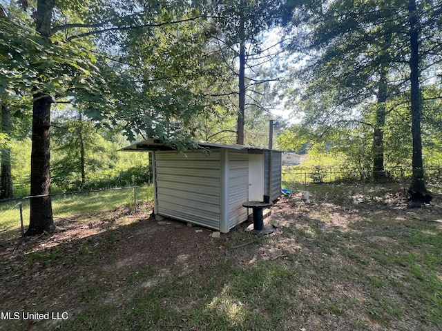 view of outbuilding