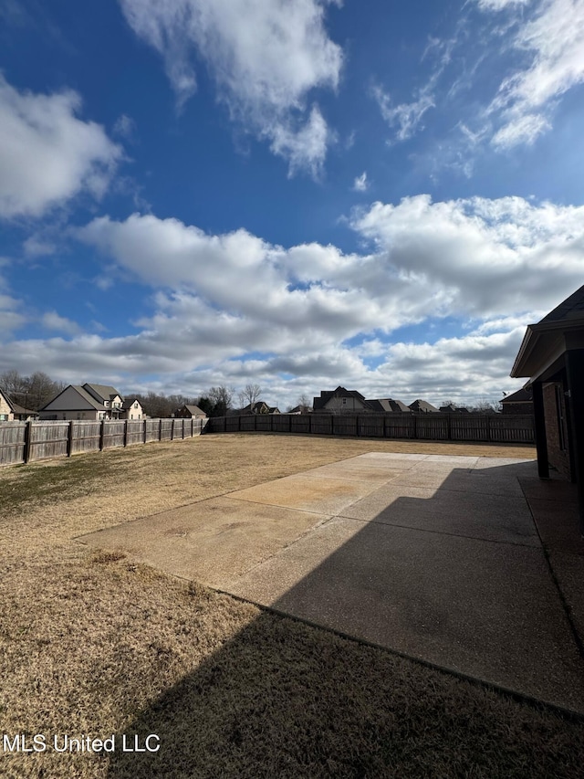 view of yard with a patio