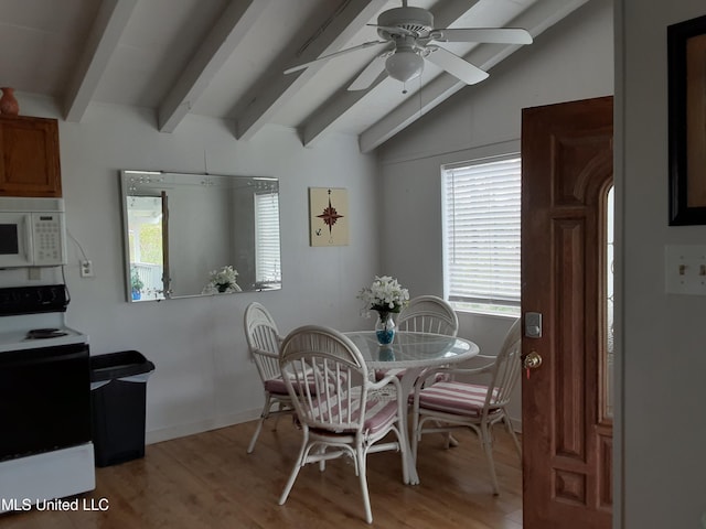 4021 Sailfish St, Bay Saint Louis, MS 39520 - dining space featuring light wood finished floors, a ceiling fan, and baseboards