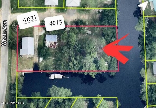 4021 Sailfish St, Bay Saint Louis, MS 39520 - aerial view of property's location featuring property parcel outlined