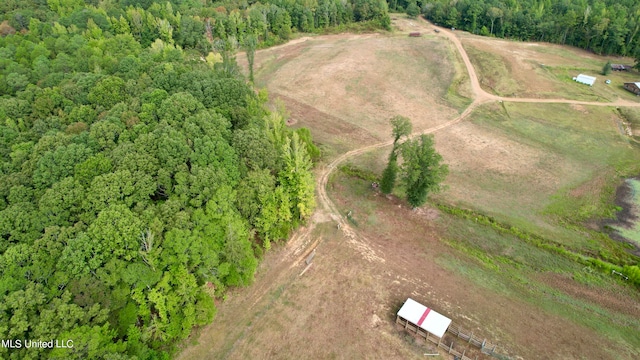 drone / aerial view featuring a rural view