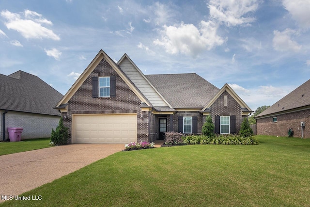 3289 Marion Ln, Southaven, MS 38672 - traditional-style home featuring brick siding, concrete driveway, and a front yard