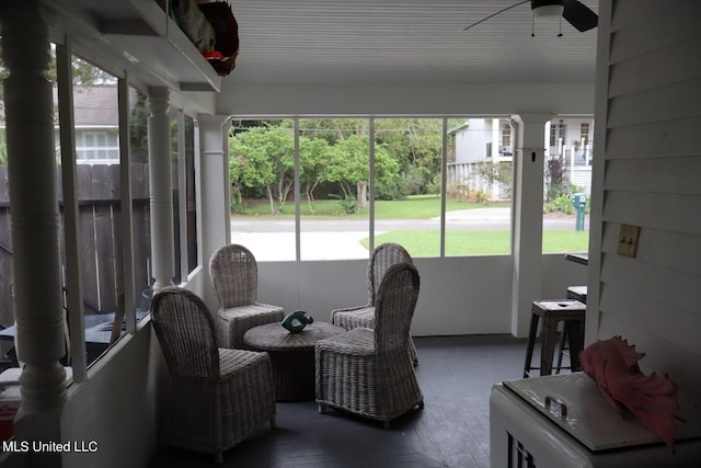 1009 Resca De La Palma St, Pascagoula, MS 39567 - sunroom featuring ceiling fan