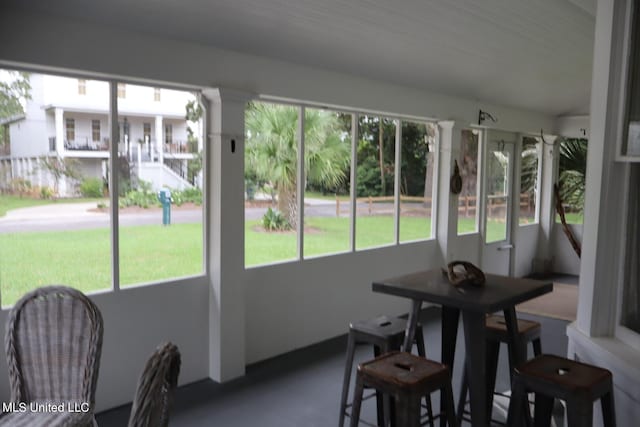 view of sunroom