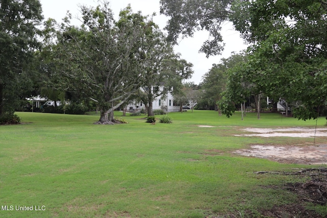 view of home's community with a lawn