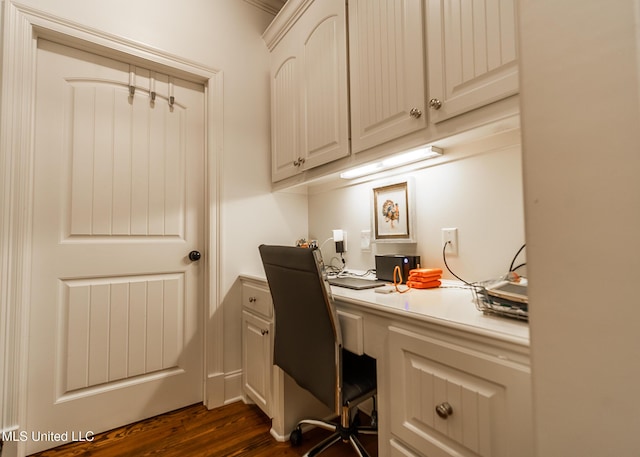 124 Westerly Pl, Madison, MS 39110 - home office with built in desk and dark wood-type flooring