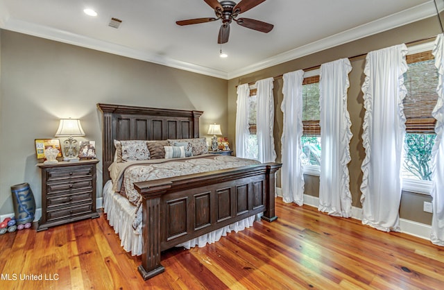 402 Ironwood Pl, Madison, MS 39110 - bedroom featuring crown molding, recessed lighting, baseboards, and light wood-style floors