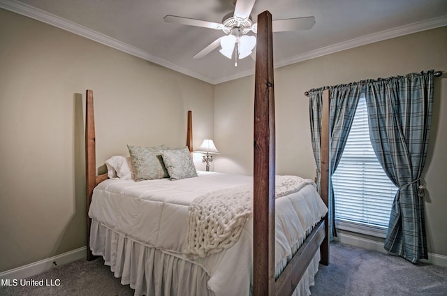 135 Mason Way, Madison, MS 39110 - carpeted bedroom featuring crown molding, baseboards, and ceiling fan