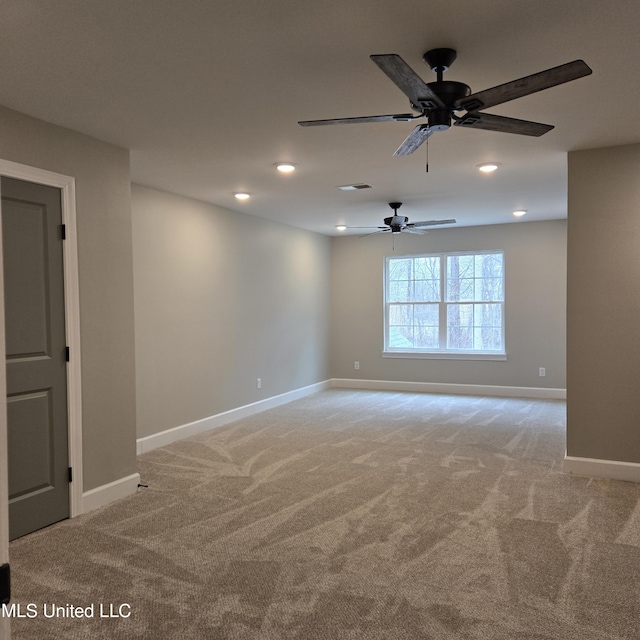 view of carpeted empty room