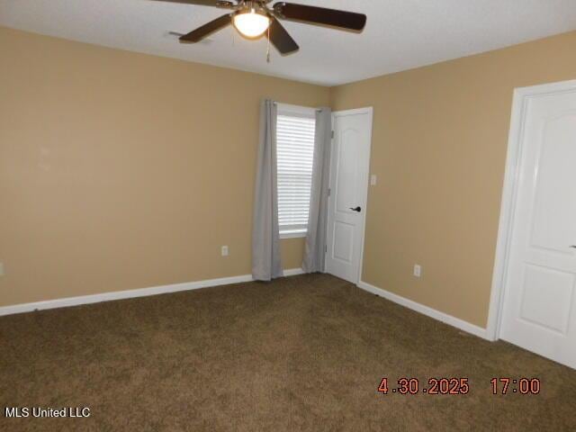 5881 Morganton Dr, Olive Branch, MS 38654 - carpeted empty room featuring ceiling fan and baseboards