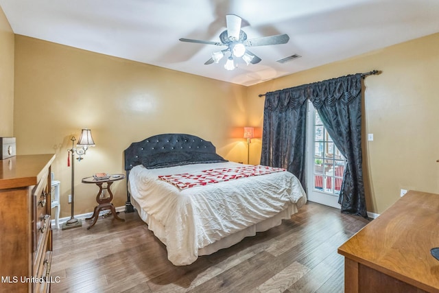 3831 Lake Village Cv, Olive Branch, MS 38654 - bedroom with wood finished floors and ceiling fan