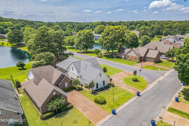 3831 Lake Village Cv, Olive Branch, MS 38654 - aerial perspective of suburban area with a nearby body of water