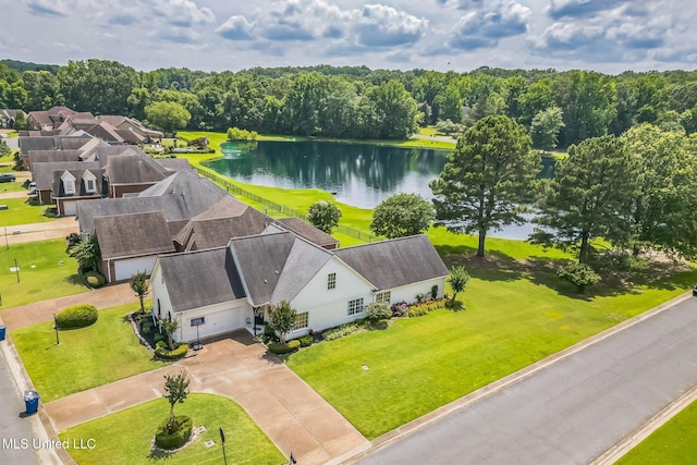 3831 Lake Village Cv, Olive Branch, MS 38654 - drone / aerial view of a large body of water