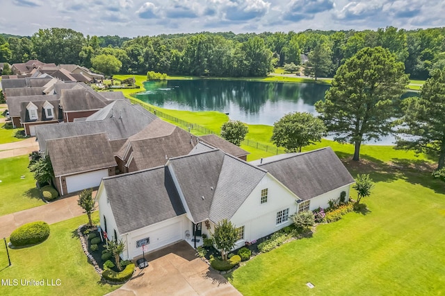 3831 Lake Village Cv, Olive Branch, MS 38654 - view from above of property featuring a nearby body of water