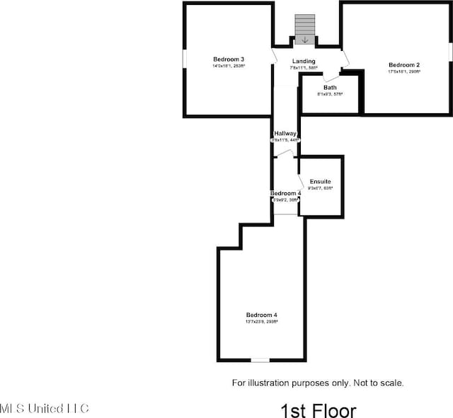 3831 Lake Village Cv, Olive Branch, MS 38654 - view of floor plan / room layout