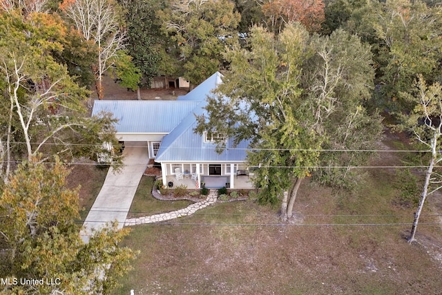 birds eye view of property