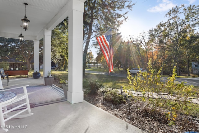 view of patio with covered porch