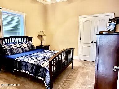 view of carpeted bedroom