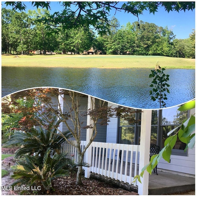 8102 Fairway Villa Dr, Gautier, MS 39553 - water view featuring a tree filled landscape