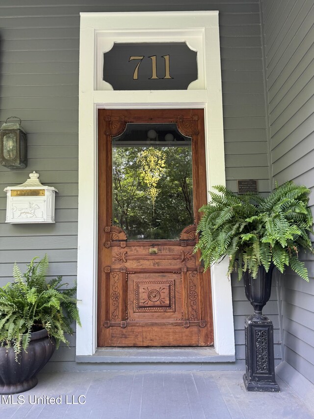 view of doorway to property