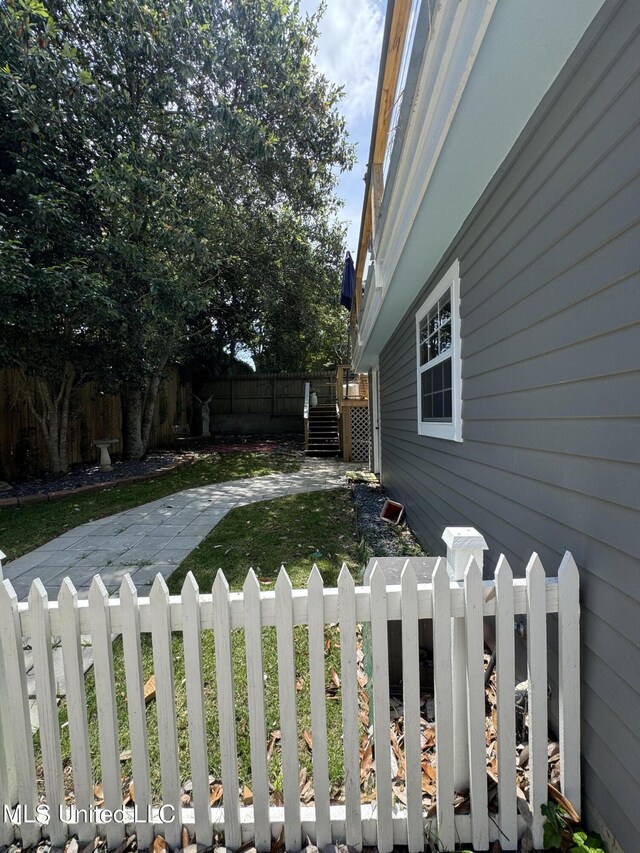 view of yard with fence private yard