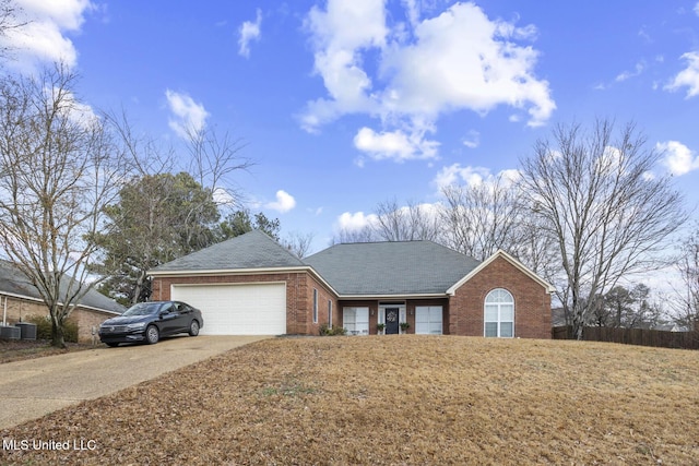 ranch-style home with a garage