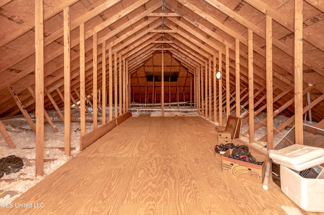 view of attic