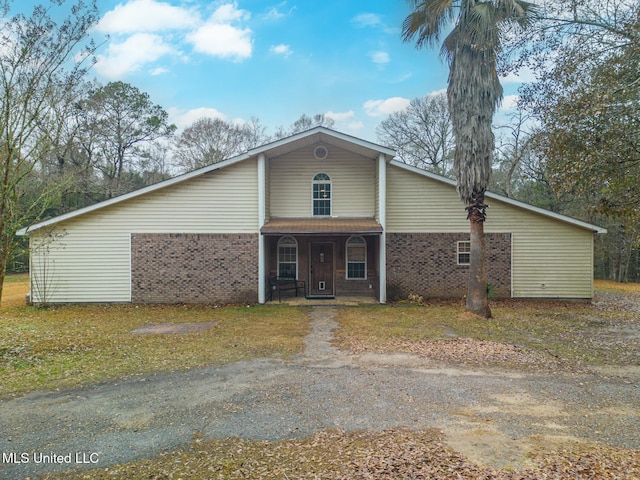 view of front of home with a porch