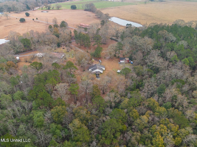 drone / aerial view featuring a rural view