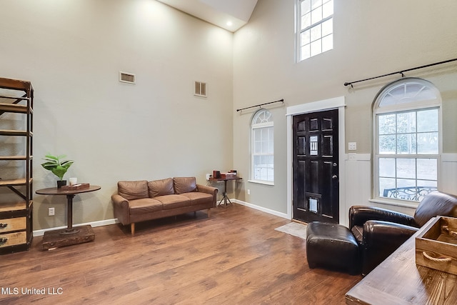 entrance foyer with hardwood / wood-style floors