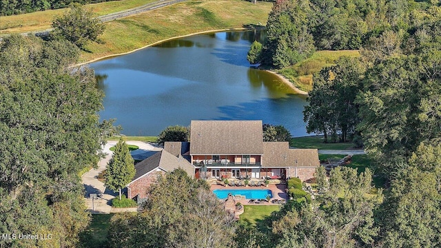 607 Tiffintown Rd, Vicksburg, MS 39183 - birds eye view of property with a water view