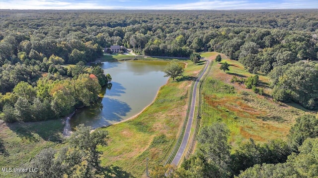 607 Tiffintown Rd, Vicksburg, MS 39183 - aerial view featuring a view of trees and a water view
