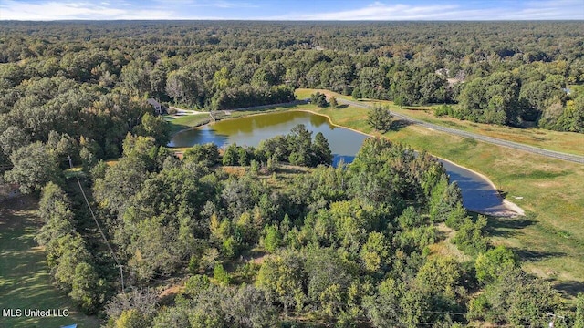 607 Tiffintown Rd, Vicksburg, MS 39183 - birds eye view of property with a view of trees and a water view