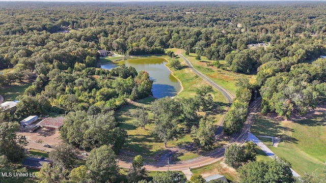 607 Tiffintown Rd, Vicksburg, MS 39183 - aerial view featuring a view of trees and a water view