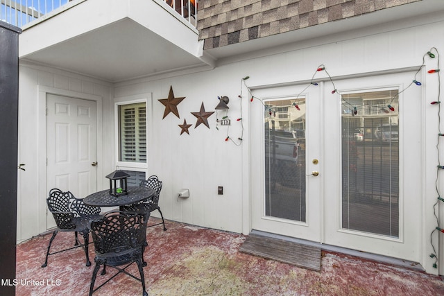 exterior space with a patio and french doors