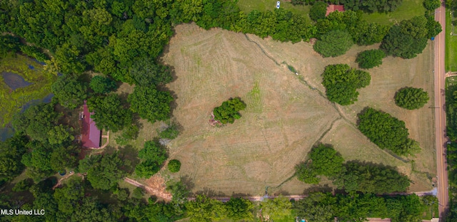 aerial view featuring a rural view