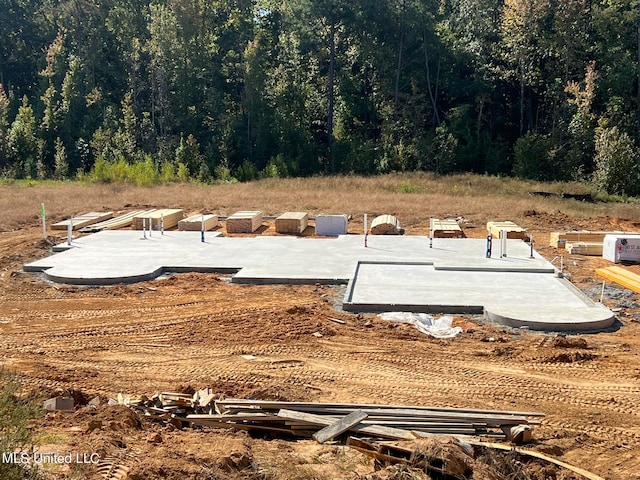 view of storm shelter